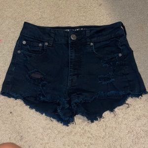 American Eagle womens black high waisted shorts